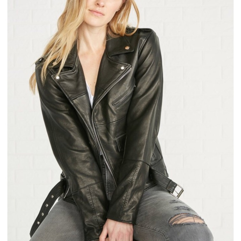 Deadwood classic moto jacket sold in amour vert.